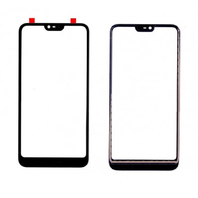Replacement Front Glass For Nokia 7 1 Black By - Maxbhi Com