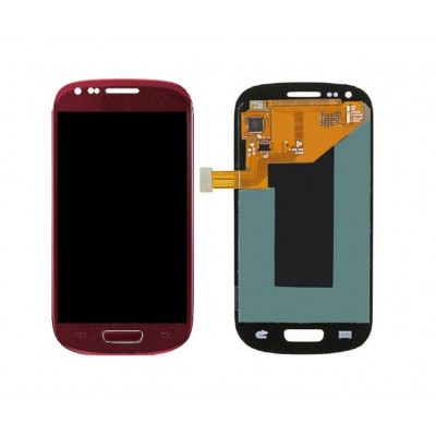 Lcd With Touch Screen For Samsung Galaxy S3 Mini Red By - Maxbhi Com