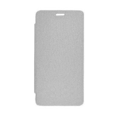Flip Cover For Micromax Canvas Spark A380 Silver By - Maxbhi Com