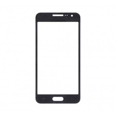 Replacement Front Glass For Samsung Galaxy A3 Black By - Maxbhi Com