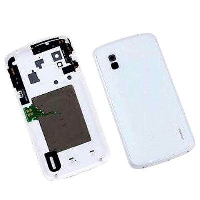 Back Panel Cover For Lg Nexus 4 E960 White - Maxbhi Com