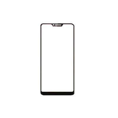 Replacement Front Glass For Lava Z92 Black By - Maxbhi Com