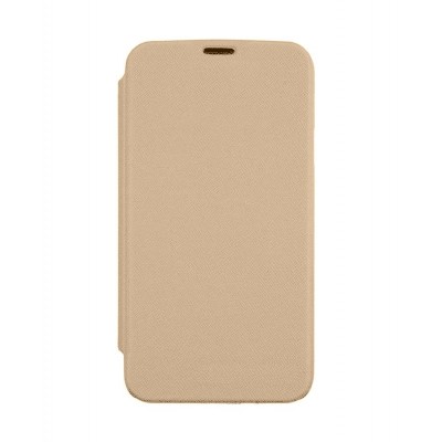Flip Cover For Intex Aqua Lions T1 Plus Champagne By - Maxbhi Com