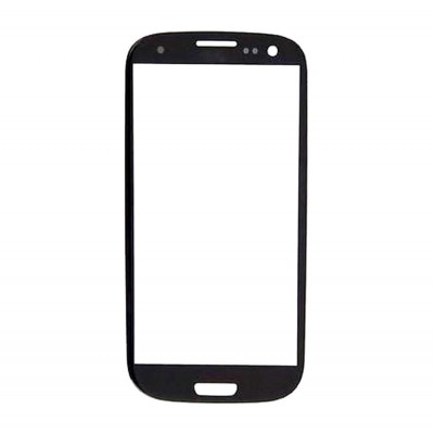Front Glass Lens For Samsung Galaxy S3 I9300 Black With Blue - Maxbhi Com