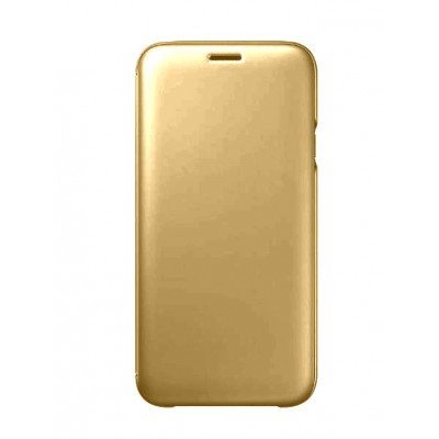 Flip Cover For Samsung Galaxy J7 2018 Gold By - Maxbhi Com