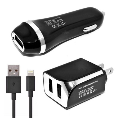 3 In 1 Charging Kit For Apple Iphone 5 16gb With Wall Charger Car Charger Usb Data Cable - Maxbhi Com