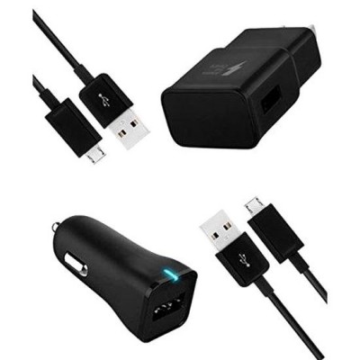 3 In 1 Charging Kit For Htc Desire 620g Dual Sim With Wall Charger Car Charger Usb Data Cable - Maxbhi Com