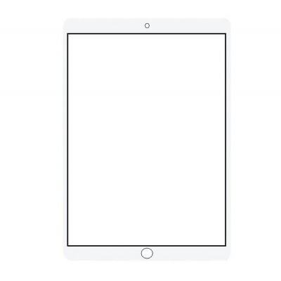 Replacement Front Glass For Apple Ipad Air 2019 White By - Maxbhi Com
