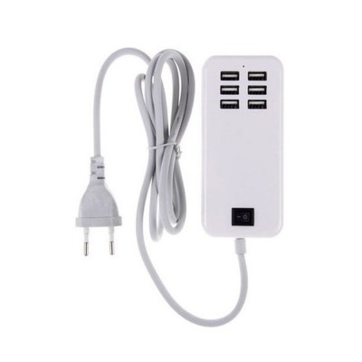 6 Port Multi Usb Highq Fast Charger For Alcatel Idol 4 - Maxbhi Com