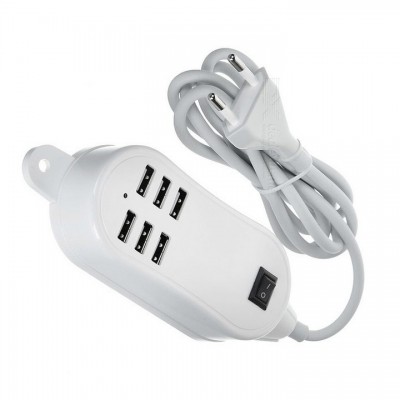 6 Port Multi Usb Highq Fast Charger For Samsung Galaxy Grand Prime Plus - Maxbhi Com
