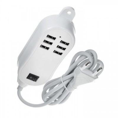 6 Port Multi Usb Highq Fast Charger For Xiaomi Mi Mix 2s - Maxbhi Com