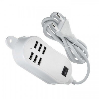 6 Port Multi Usb Highq Fast Charger For Xiaomi Mi Mix 2s - Maxbhi Com