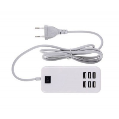 6 Port Multi Usb Highq Fast Charger For Xiaomi Redmi Y1 - Maxbhi Com