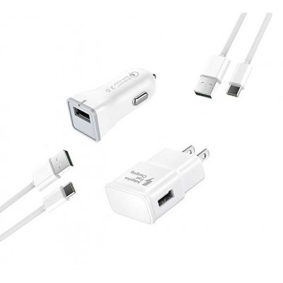 3 In 1 Charging Kit For Kenxinda W5 With Wall Charger Car Charger Usb Data Cable - Maxbhi Com