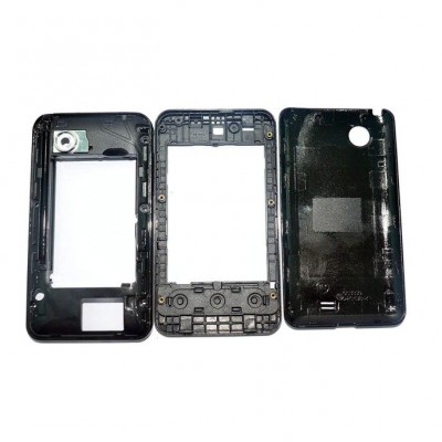 Full Body Housing For Samsung C3332 Champ 2 With Dual Sim Black - Maxbhi Com