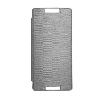 Flip Cover For Micromax Canvas Fire 4g Plus Q412 Grey By - Maxbhi Com