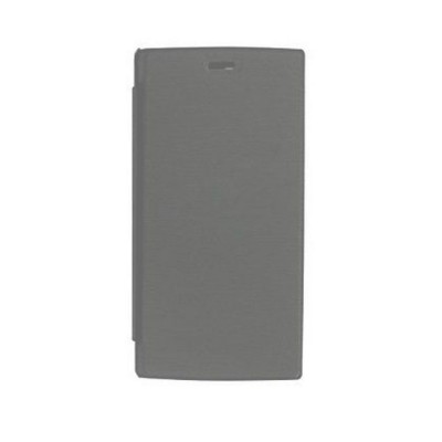 Flip Cover For Micromax Canvas Express 4g Q413 Grey By - Maxbhi Com