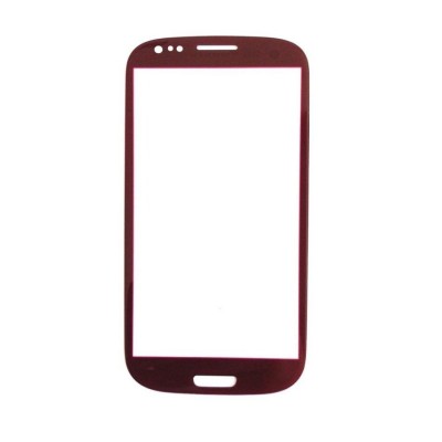 Replacement Front Glass For Samsung Galaxy S3 Mini Red By - Maxbhi Com