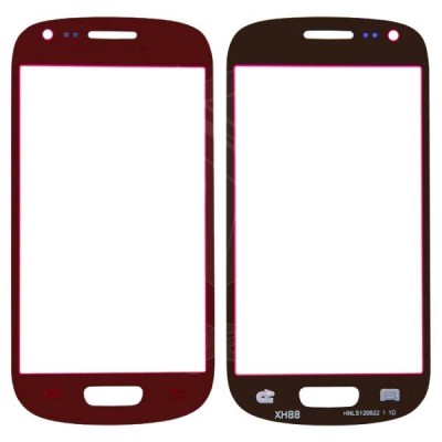 Replacement Front Glass For Samsung Galaxy S3 Mini Red By - Maxbhi Com