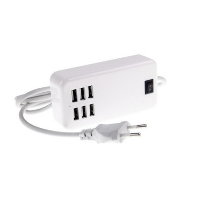 6 Port Multi USB HighQ Fast Charger for Samsung Galaxy J  - Maxbhi.com