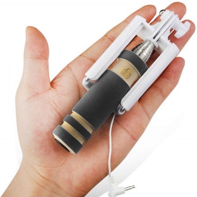 Mini Selfie Stick for Samsung Galaxy J  - With Aux Cable - Maxbhi.com