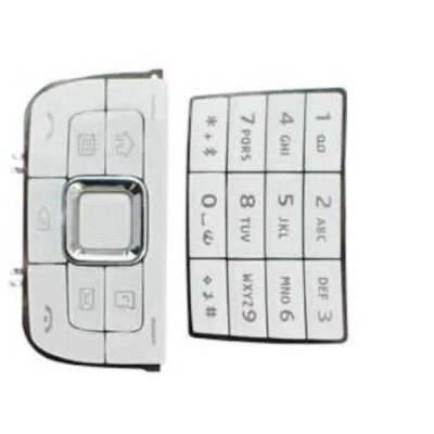 Keypad For Nokia E66 Black White - Maxbhi Com