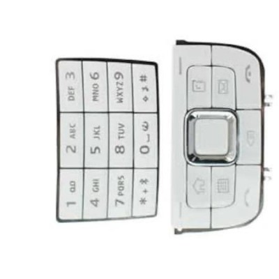 Keypad For Nokia E66 Black White - Maxbhi Com