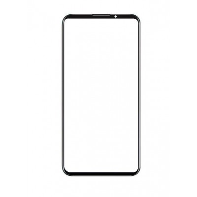 Replacement Front Glass For Meizu 16xs Black By - Maxbhi Com