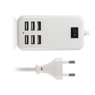 6 Port Multi Usb Highq Fast Charger For Lenovo K5 Note - Maxbhi Com