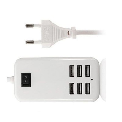 6 Port Multi Usb Highq Fast Charger For Lenovo K5 Note - Maxbhi Com