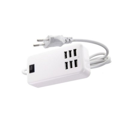 6 Port Multi Usb Highq Fast Charger For Infocus Snap 4 - Maxbhi Com