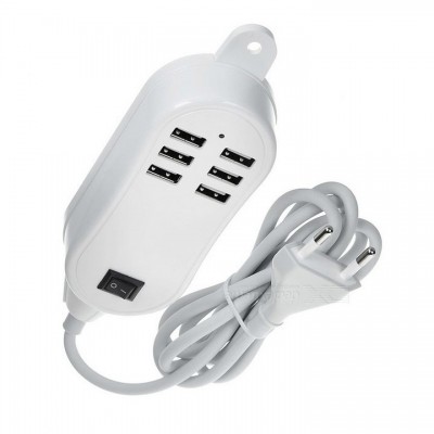 6 Port Multi Usb Highq Fast Charger For Lg Q6 - Maxbhi Com