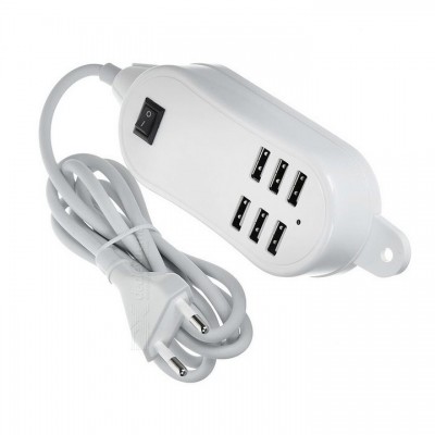 6 Port Multi Usb Highq Fast Charger For Swipe Elite Vr - Maxbhi Com