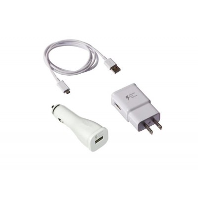 3 In 1 Charging Kit For Vivo Y89 With Wall Charger Car Charger Usb Data Cable - Maxbhi Com
