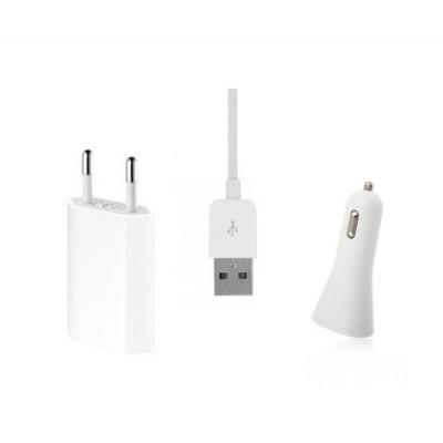 3 In 1 Charging Kit For Vivo Y89 With Wall Charger Car Charger Usb Data Cable - Maxbhi Com