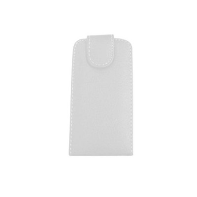Flip Cover For Spice Z211 White By - Maxbhi Com