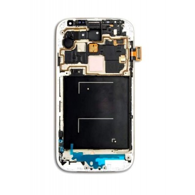 Lcd With Touch Screen For Samsung I9500 Galaxy S4 White By - Maxbhi Com