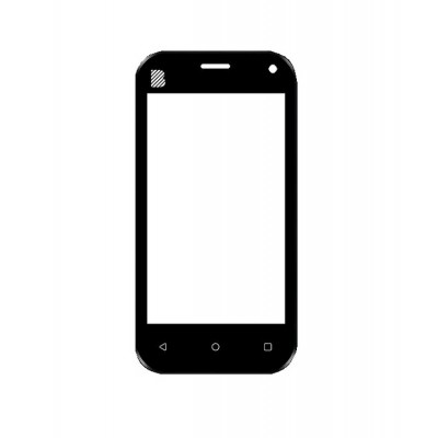 Replacement Front Glass For Blu Advance L5 Black By - Maxbhi Com