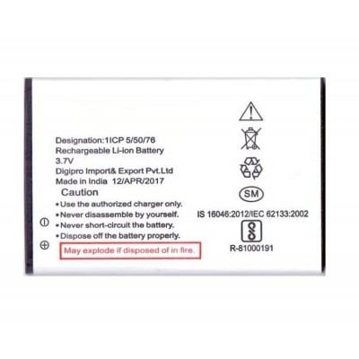 Battery For Micromax A36 Bolt By - Maxbhi Com