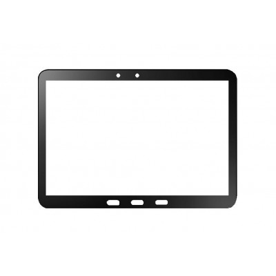 Replacement Front Glass For Samsung Galaxy Tab Active Pro Black By - Maxbhi Com