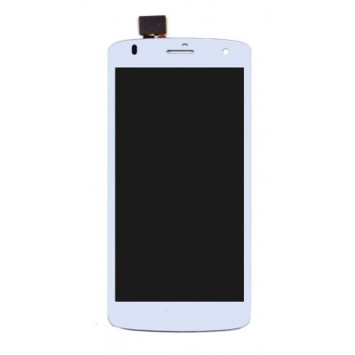 Lcd With Touch Screen For Lava Iris Selfie 50 White By - Maxbhi Com