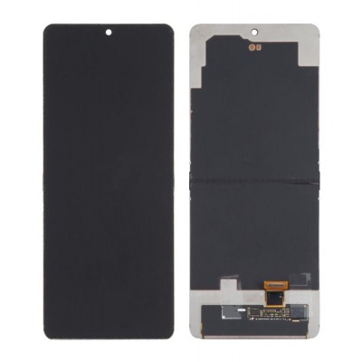Lcd With Touch Screen For Samsung Galaxy Z Flip White By - Maxbhi Com