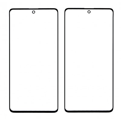 Replacement Front Glass For Samsung Galaxy A71 Black By - Maxbhi Com