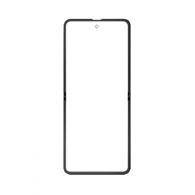 Replacement Front Glass For Samsung Galaxy Z Flip Black By - Maxbhi Com