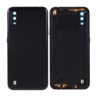 Back Panel Cover For Samsung Galaxy A01 Black - Maxbhi Com