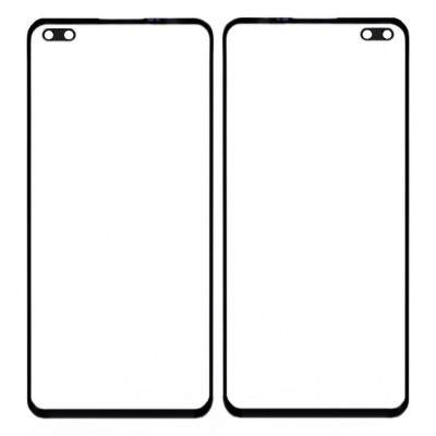 Replacement Front Glass For Realme X50 Pro 5g Black By - Maxbhi Com