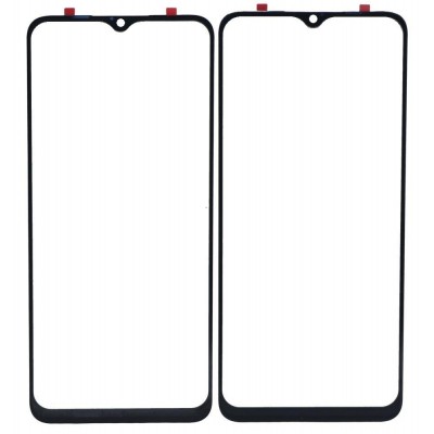 Replacement Front Glass For Realme Narzo 10 Black By - Maxbhi Com