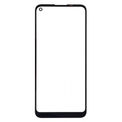 Replacement Front Glass For Samsung Galaxy M11 Black By - Maxbhi Com
