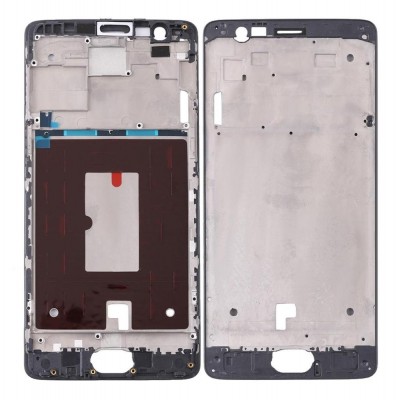 Lcd Frame Middle Chassis For Oneplus 3 Black By - Maxbhi Com
