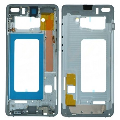 Lcd Frame Middle Chassis For Samsung Galaxy S10 Plus White By - Maxbhi Com